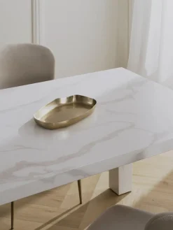 Westwing Collection Mesa de comedor en look mármol Carl