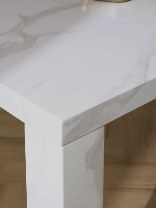 Westwing Collection Mesa de comedor en look mármol Carl