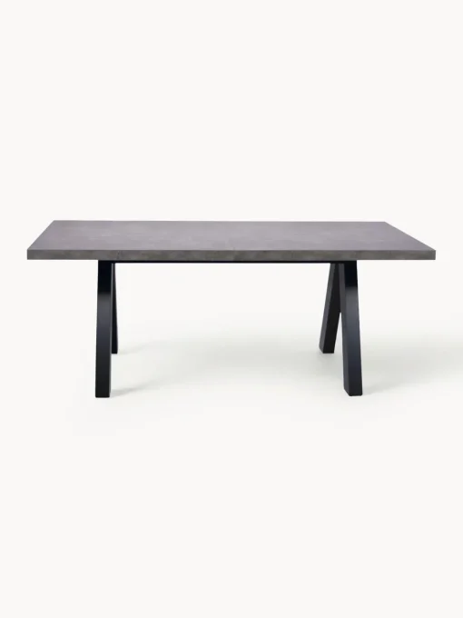 Mesa de comedor extensible en look cemento Apex, 200-250 x 100 cm