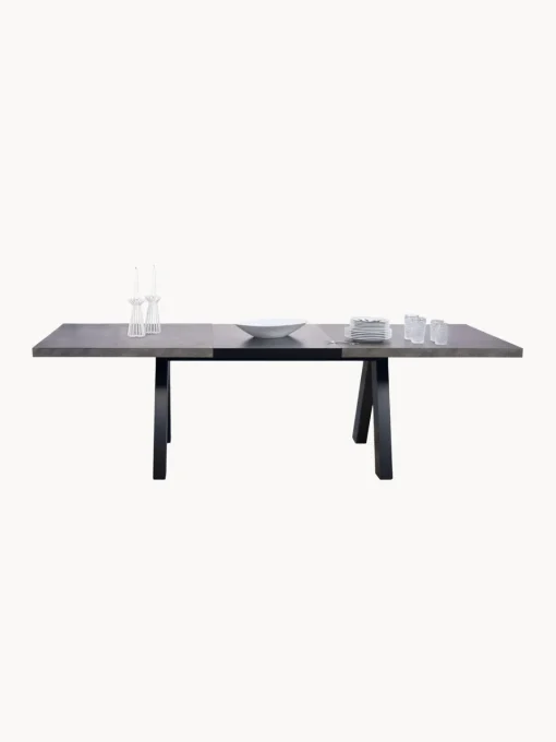 Mesa de comedor extensible en look cemento Apex, 200-250 x 100 cm