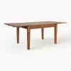 Bizzotto Mesa de comedor extensible de madera de acacia Chateaux, 120 - 200 X 90 cm