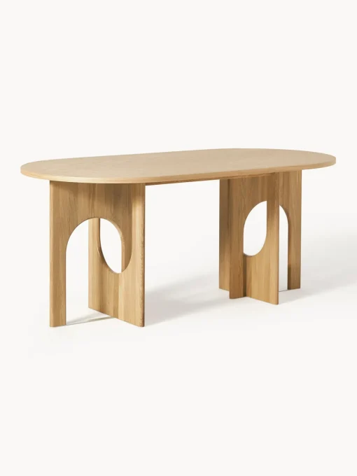 Westwing Collection Mesa de comedor ovalada Apollo, tamaños diferentes