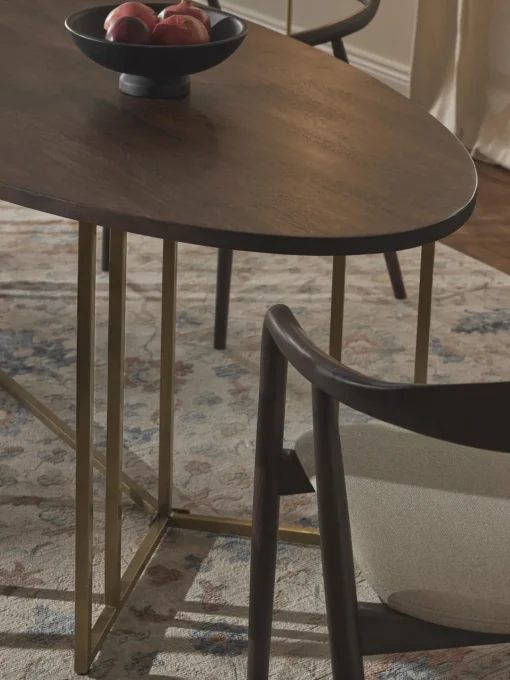 Westwing Collection Mesa de comedor ovalada de madera de mango Luca, tamaños diferentes