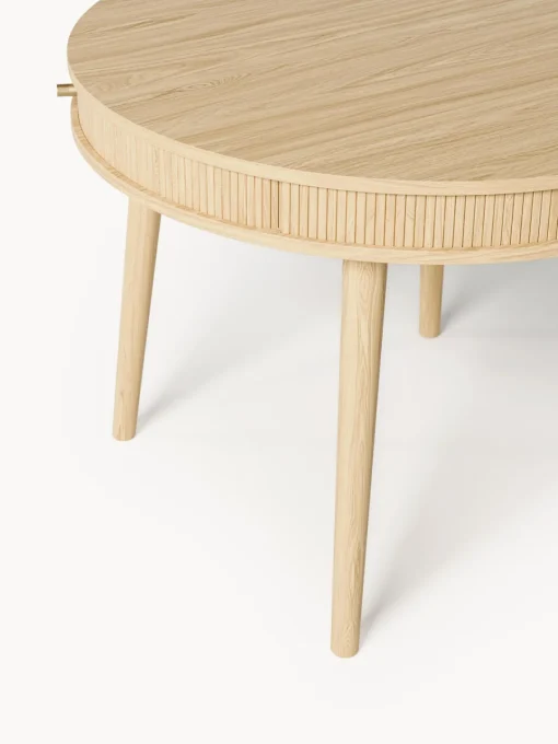 Westwing Collection Mesa de comedor redonda con espacio de almacenamiento Calary, tamaños diferentes^ Mesas De Comedor|Mesas De Comedor