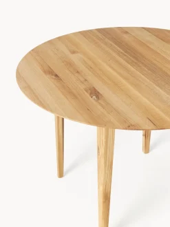 Westwing Collection Mesa de comedor redonda de madera de roble maciza Archie, Ø 110 cm