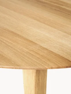 Westwing Collection Mesa de comedor redonda de madera de roble maciza Archie, Ø 110 cm