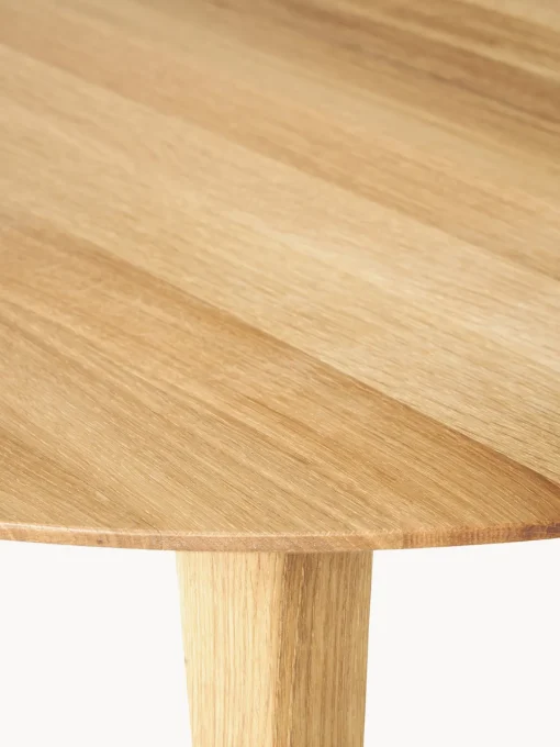 Westwing Collection Mesa de comedor redonda de madera de roble maciza Archie, Ø 110 cm
