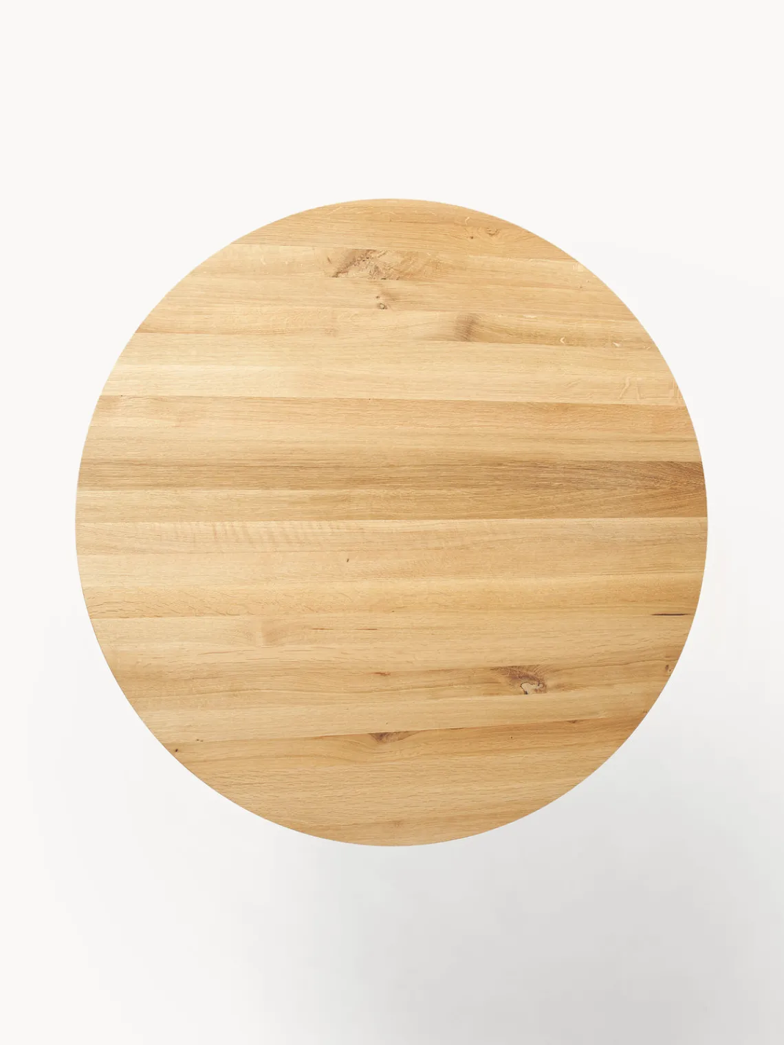 Westwing Collection Mesa de comedor redonda de madera de roble maciza Archie, Ø 110 cm