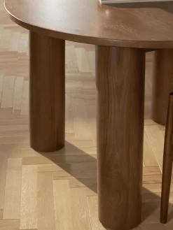 Westwing Collection Mesa de comedor redonda de madera de roble Ohana, tamaños diferentes