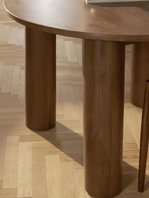 Westwing Collection Mesa de comedor redonda de madera de roble Ohana, tamaños diferentes