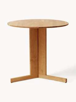 Form & Refine Mesa de comedor redonda de madera de roble Quatrefoil, Ø 75 cm^ Mesas De Comedor|Mesas De Comedor