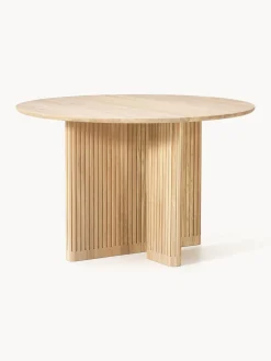 Westwing Collection Mesa de comedor redonda de madera de roble Jolka, tamaños diferentes^ Mesas De Comedor|Mesas De Comedor