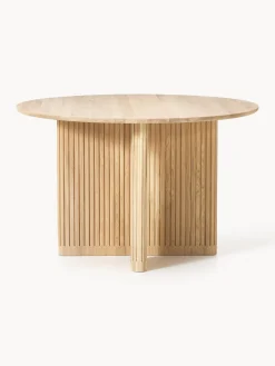 Westwing Collection Mesa de comedor redonda de madera de roble Jolka, tamaños diferentes^ Mesas De Comedor|Mesas De Comedor