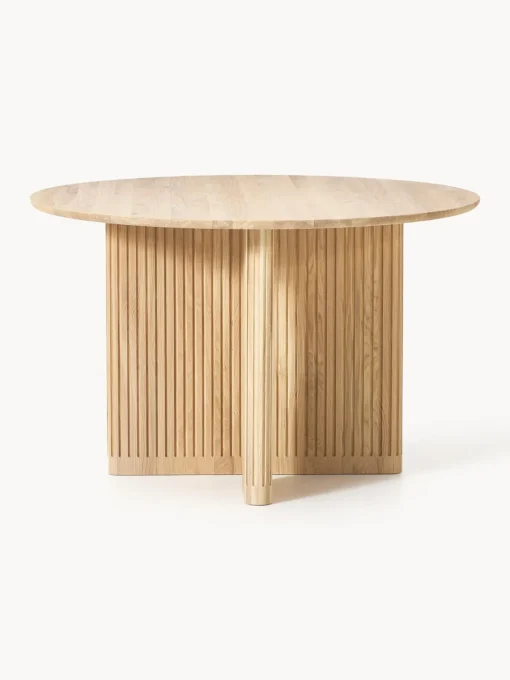 Westwing Collection Mesa de comedor redonda de madera de roble Jolka, tamaños diferentes^ Mesas De Comedor|Mesas De Comedor