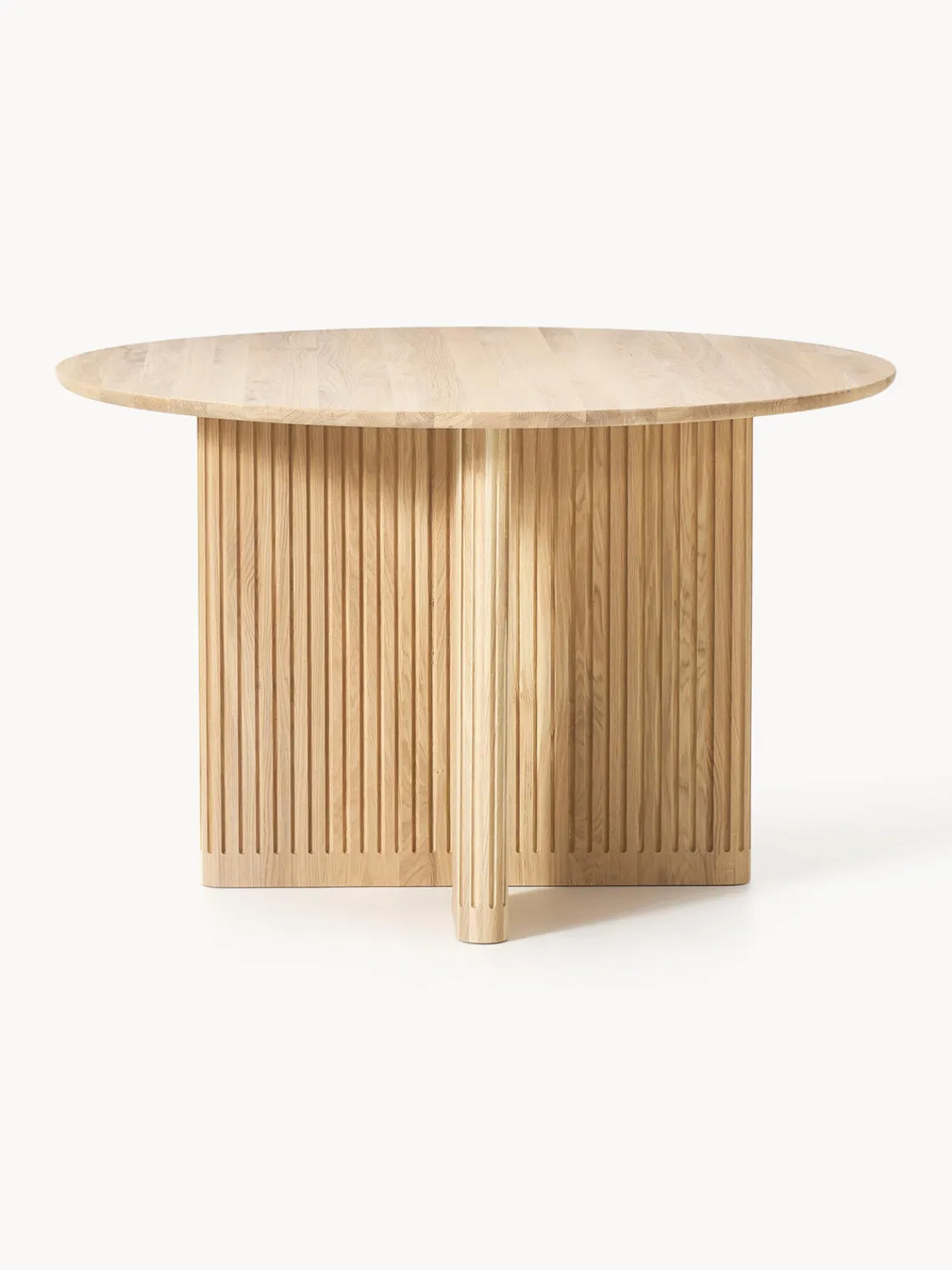 Westwing Collection Mesa de comedor redonda de madera de roble Jolka, tamaños diferentes^ Mesas De Comedor|Mesas De Comedor