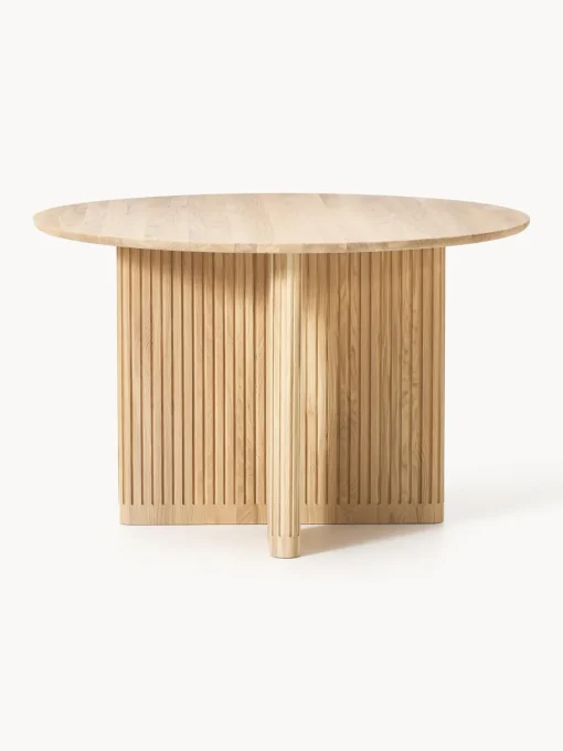 Westwing Collection Mesa de comedor redonda de madera de roble Jolka, tamaños diferentes^ Mesas De Comedor|Mesas De Comedor