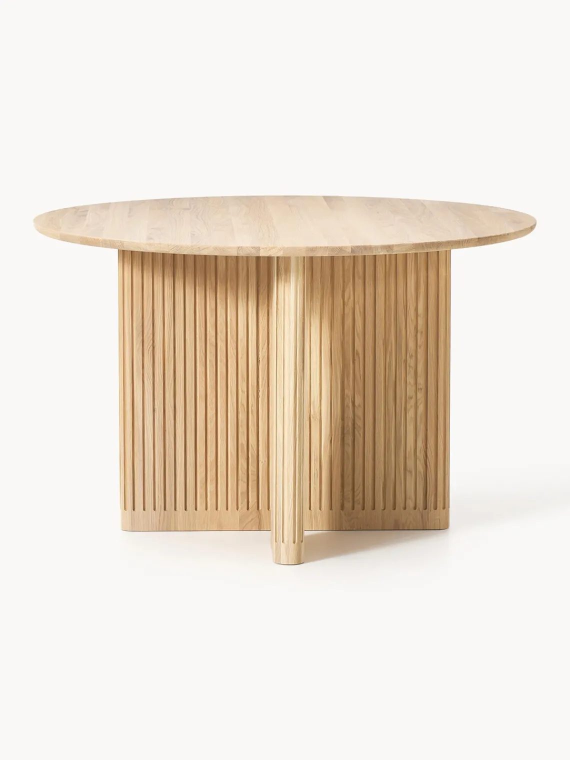 Westwing Collection Mesa de comedor redonda de madera de roble Jolka, tamaños diferentes^ Mesas De Comedor|Mesas De Comedor