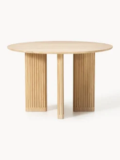 Westwing Collection Mesa de comedor redonda de madera de roble Jolka, tamaños diferentes^ Mesas De Comedor|Mesas De Comedor