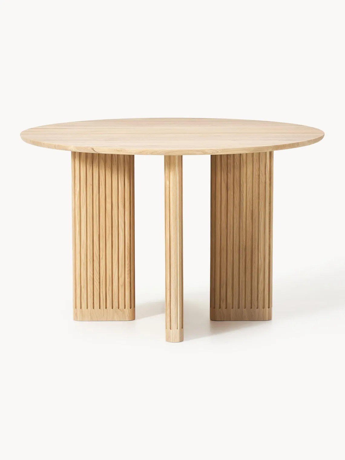 Westwing Collection Mesa de comedor redonda de madera de roble Jolka, tamaños diferentes^ Mesas De Comedor|Mesas De Comedor