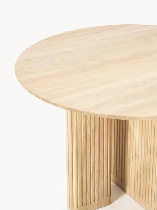 Westwing Collection Mesa de comedor redonda de madera de roble Jolka, tamaños diferentes^ Mesas De Comedor|Mesas De Comedor