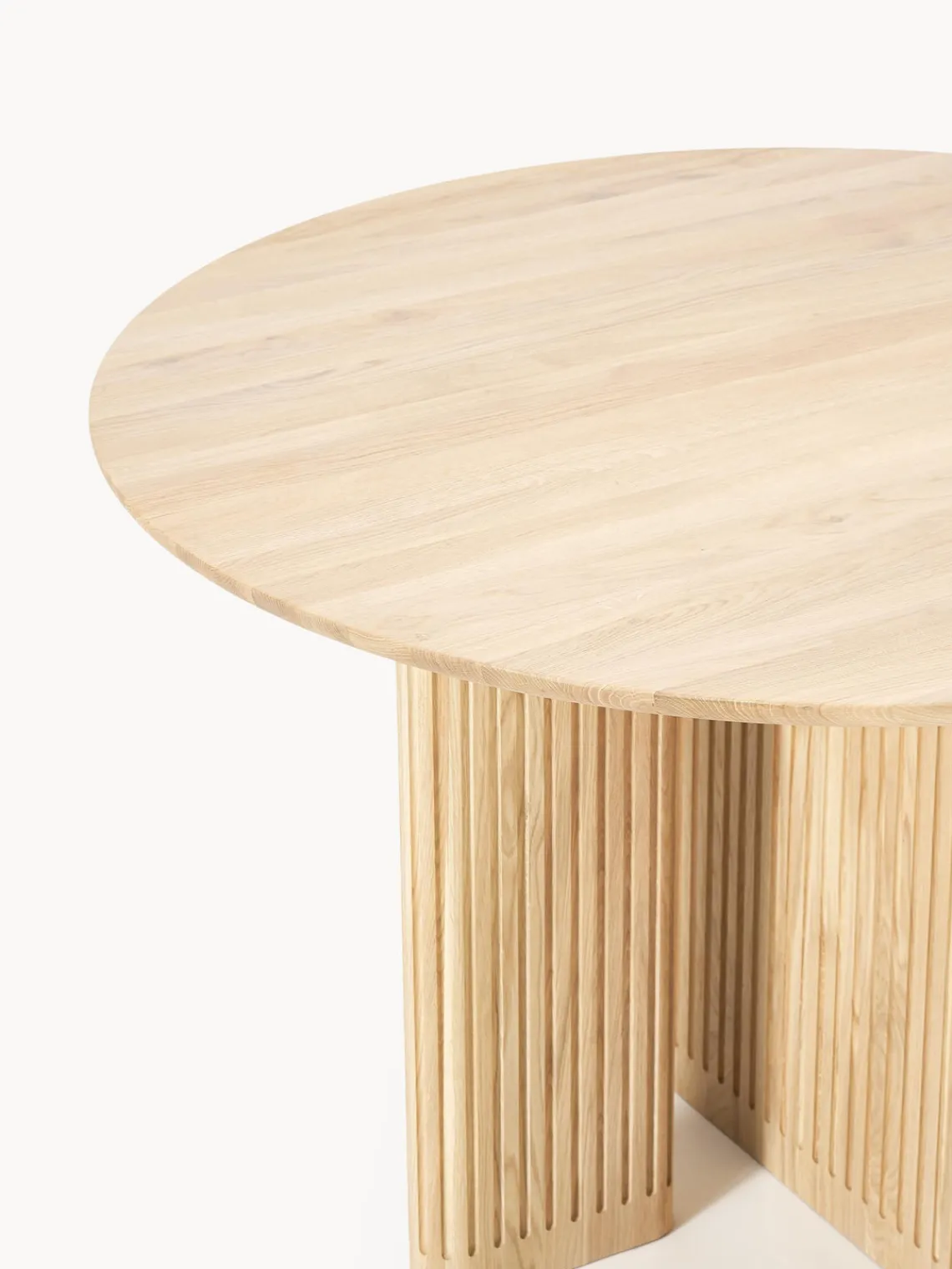 Westwing Collection Mesa de comedor redonda de madera de roble Jolka, tamaños diferentes^ Mesas De Comedor|Mesas De Comedor