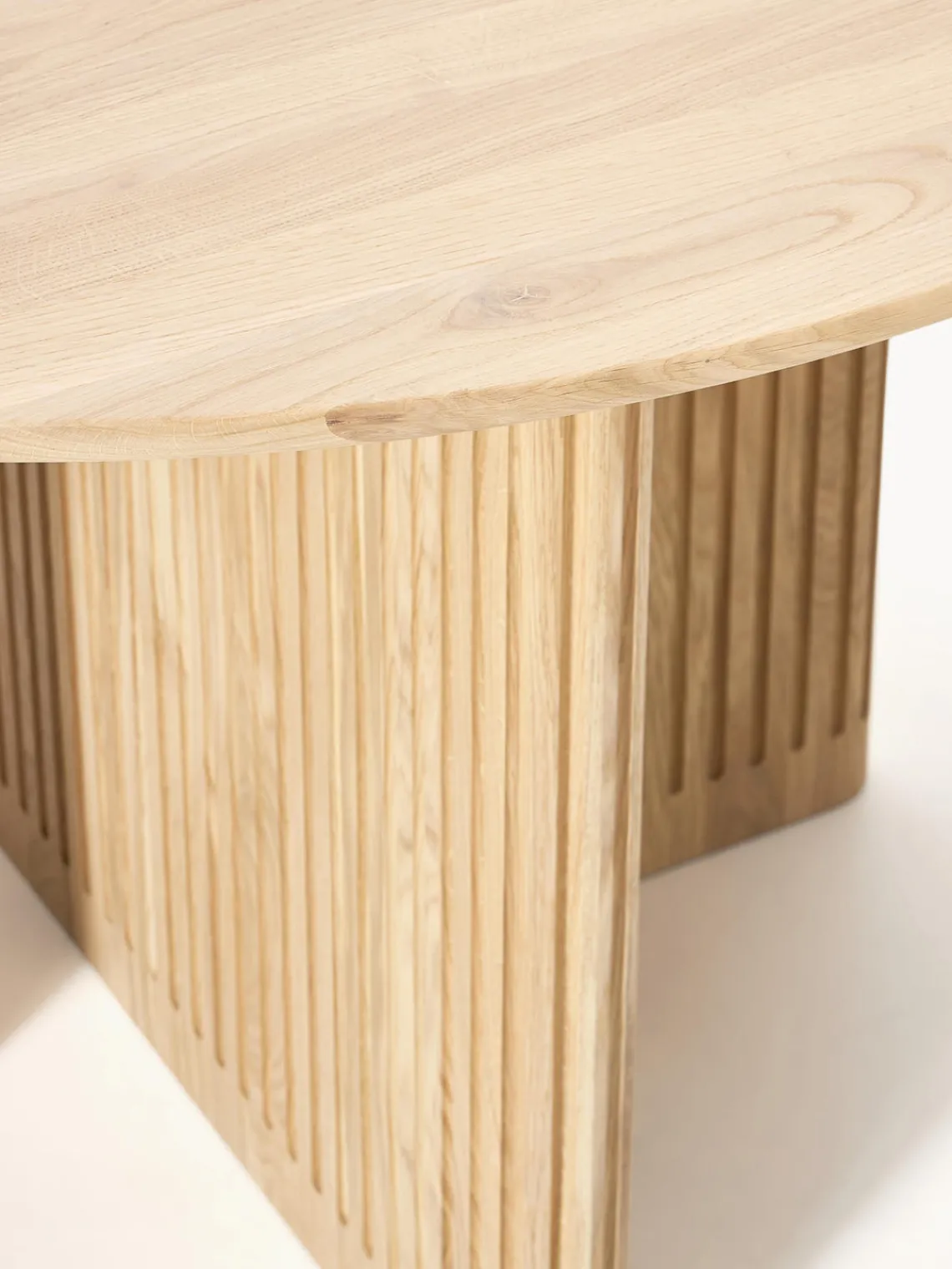 Westwing Collection Mesa de comedor redonda de madera de roble Jolka, tamaños diferentes^ Mesas De Comedor|Mesas De Comedor