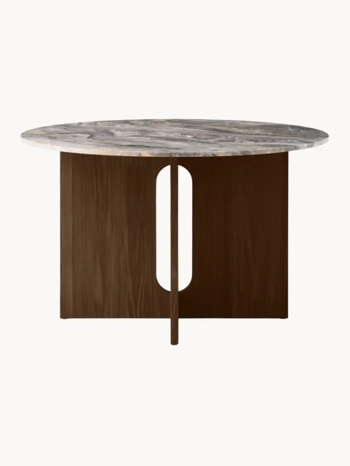 Audo Copenhagen Mesa de comedor redonda de mármol Androgyne, Ø 120 cm