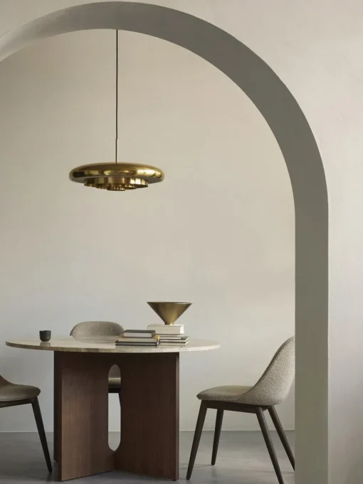 Audo Copenhagen Mesa de comedor redonda de mármol Androgyne, Ø 120 cm