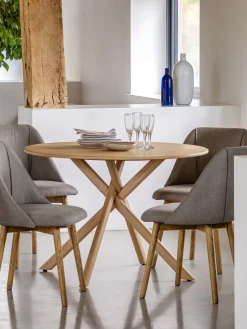 Mesa de comedor redonda Korsa, Ø 110 cm