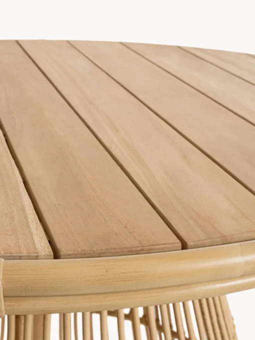 Bizzotto Mesa de jardín redonda de madera de teca Tavolo, Ø 110 cm
