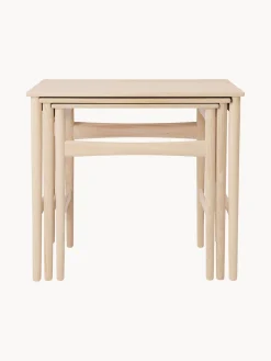 Carl Hansen & Søn Mesas auxiliares de madera de roble CH004, 3 uds.