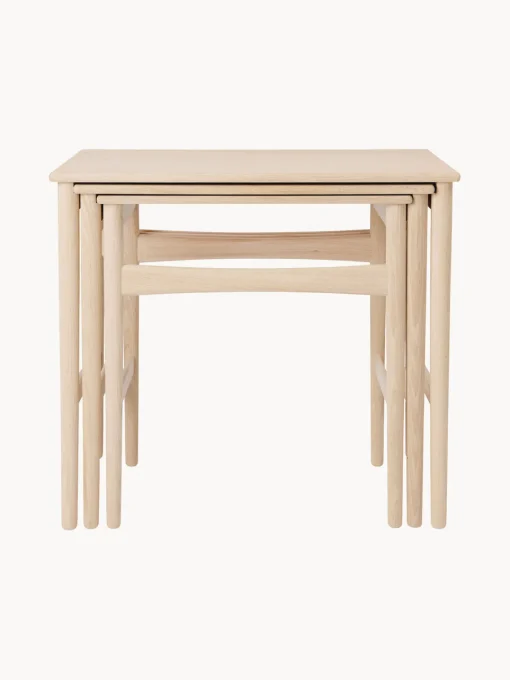 Carl Hansen & Søn Mesas auxiliares de madera de roble CH004, 3 uds.