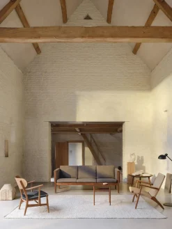 Carl Hansen & Søn Mesas auxiliares de madera de nogal CH004, 3 uds.^ Mesas Auxiliares