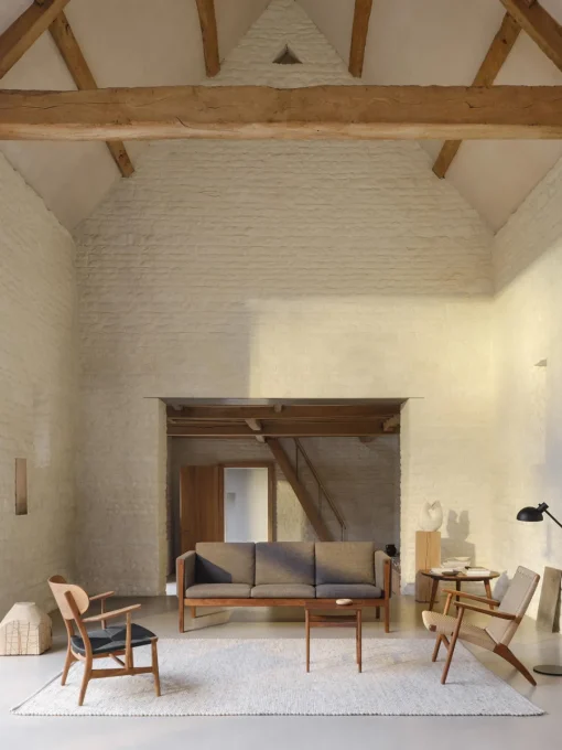 Carl Hansen & Søn Mesas auxiliares de madera de nogal CH004, 3 uds.^ Mesas Auxiliares