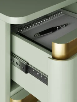 Westwing Collection Mesilla de noche con patas esféricas Bumba^ Mesitas De Noche|Mesitas De Noche