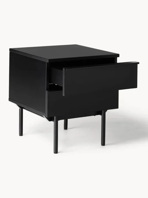 Westwing Collection Mesita de noche de madera Elona