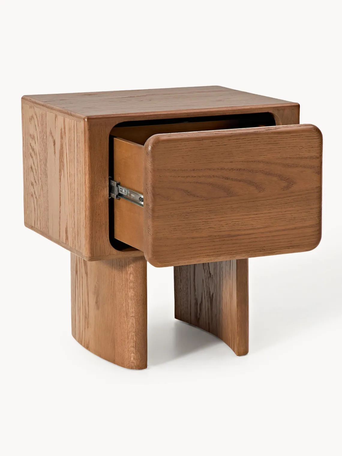 Westwing Collection Mesita de noche de madera de roble Chandler