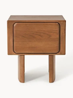 Westwing Collection Mesita de noche de madera de roble Chandler