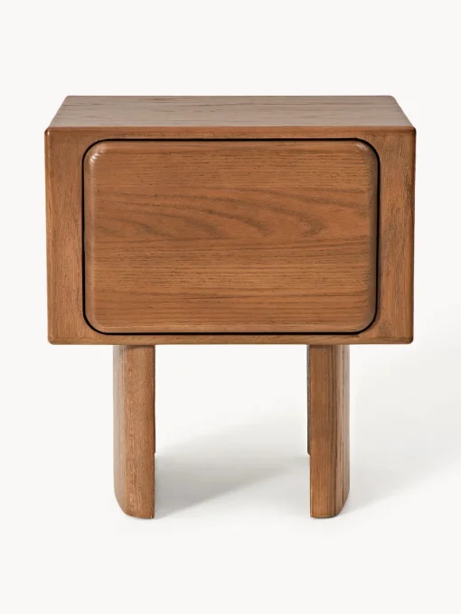 Westwing Collection Mesita de noche de madera de roble Chandler