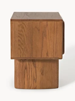 Westwing Collection Mesita de noche de madera de roble Chandler