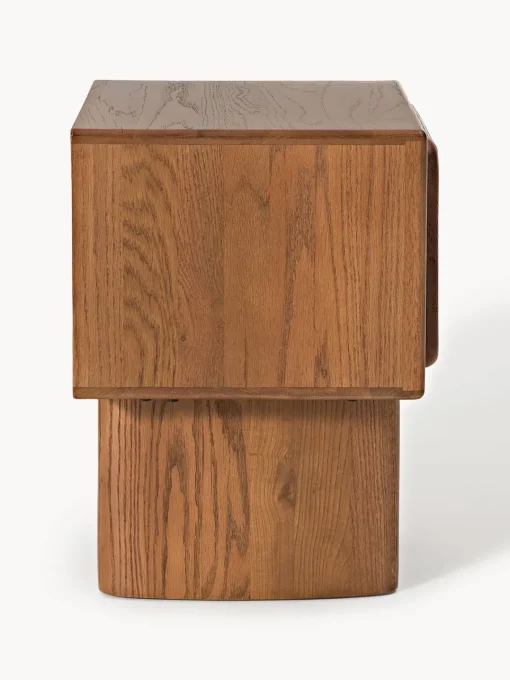 Westwing Collection Mesita de noche de madera de roble Chandler