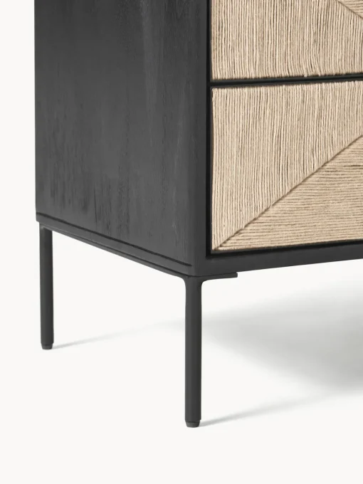 Westwing Collection Mesita de noche de madera de mango June, con cajones