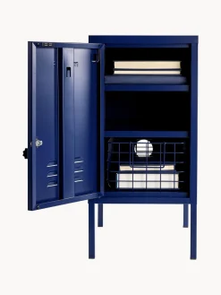 Niños Mustard Made Mesita de noche de metal The Shorty, apertura de puerta izquierda o derecha