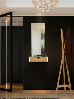 Woodman Mesita de noche de pared Farsta^ Mesitas De Noche|Mesitas De Noche