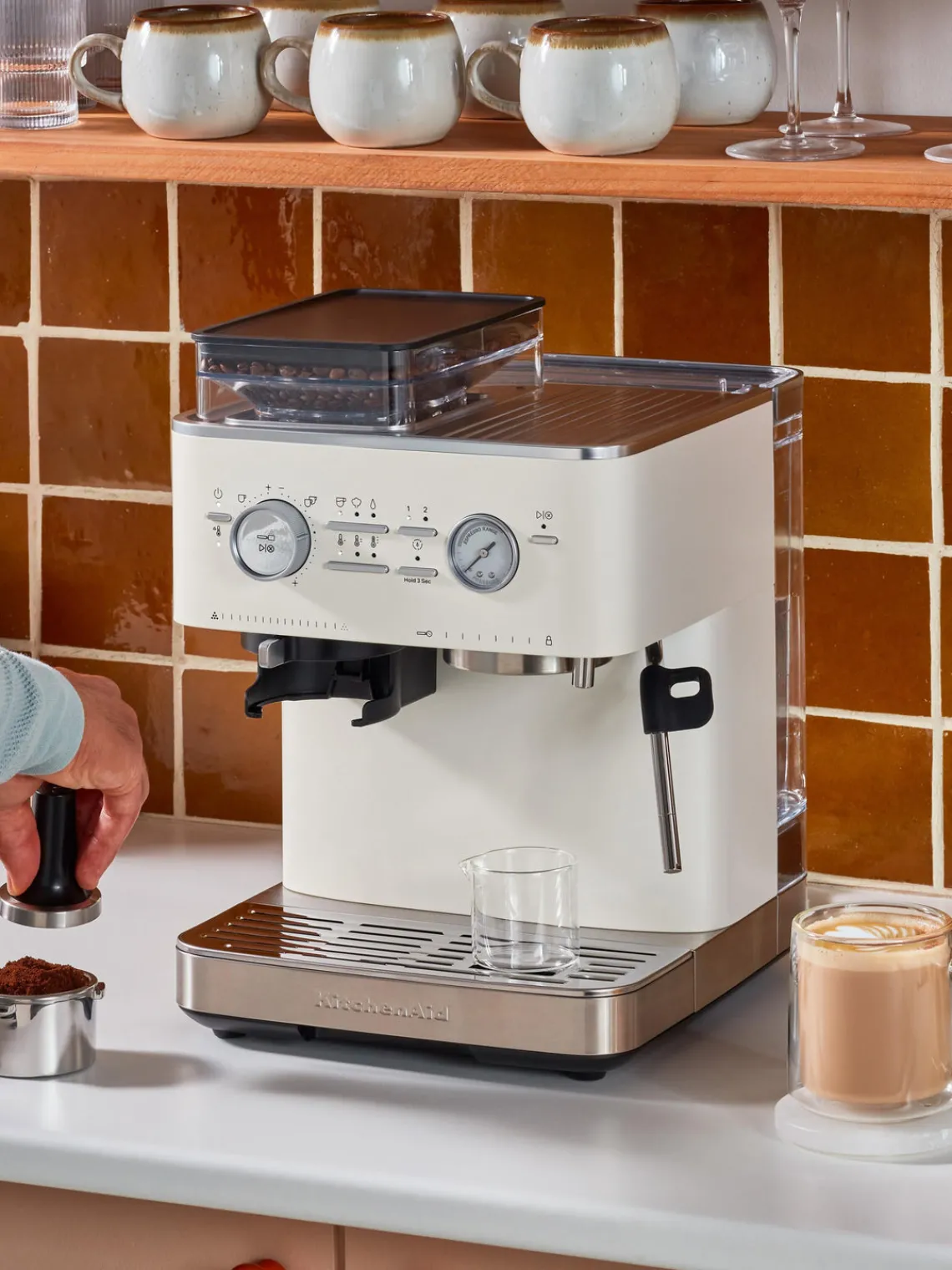 KitchenAid Máquina de café espresso con portafiltro Burr