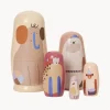 Niños Ferm Living Kids Muñecos nido de madera Schima Superba, 5 uds.