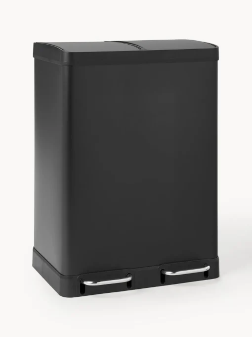 Westwing Collection Papelera con pedal Rafa, 2x30 L^ Cubos De Basura Y Reciclaje|Almacenaje De Cocina
