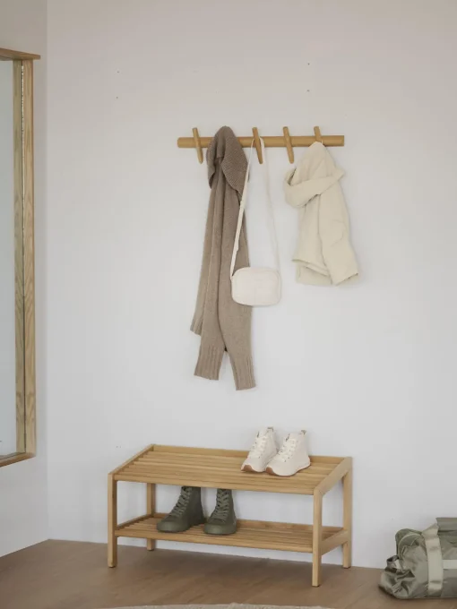 Rowico Home Perchero de madera de roble Hillmond