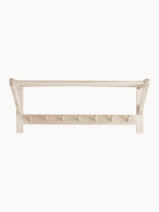 Jotex Perchero de pared con estante para sombreros de madera de pino Cole