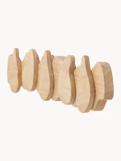 Bloomingville Perchero de pared de madera de caucho Ross